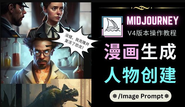 Midjourney V4版本操作教程：2个简单参数，完成漫画生成，人物创建-pcp资源社