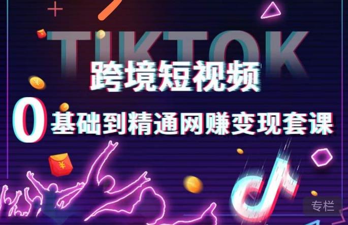 跨境短视频TIKTOK 0基础到精通网赚变现套课，跨境短视频独立站带货变现技巧-pcp资源社