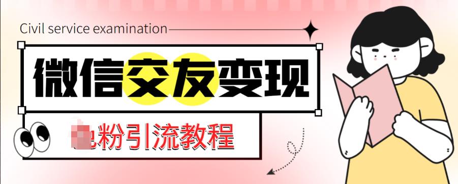 微信交友变现项目，吸引全网LSP男粉精准变现，小白也能轻松上手，日入500+-pcp资源社