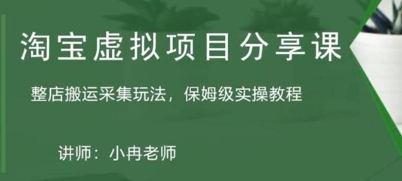 淘宝虚拟整店搬运采集玩法分享课：整店搬运采集玩法，保姆级实操教程-pcp资源社