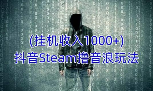 抖音Steam撸音浪玩法，挂机一天收入1000+不露脸 不说话 不封号 社恐人群福音-pcp资源社