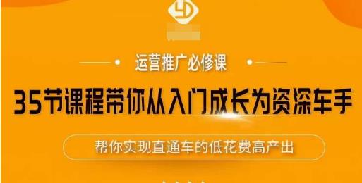 35节课程带你从入门成长为资深车手，让系统学习直通车成为可能，帮你实现直通车的低花费高产出-pcp资源社