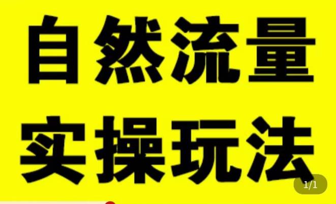 拼多多自然流量天花板，拼多多自然流的实操玩法，自然流量是怎么来的，如何开车带来自然流等知识-pcp资源社