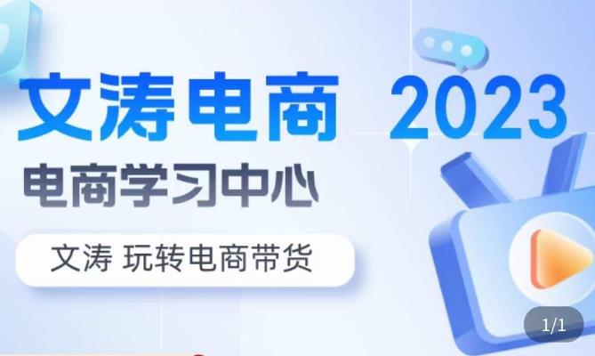 文涛电商·7天零基础自然流起号，​快速掌握店铺运营的核心玩法，突破自然展现量，玩转直播带货-pcp资源社