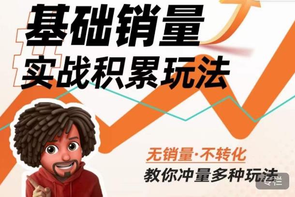 内功丨淘系基础销量实战积累玩法，无销量·不转化，教你冲量多种玩法-pcp资源社