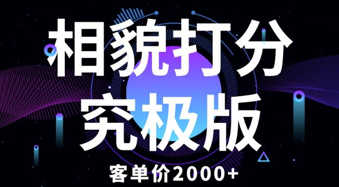 相貌打分究极版，客单价2000+纯新手小白就可操作的项目-pcp资源社