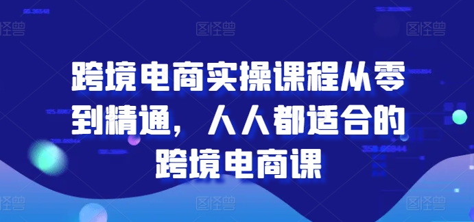 跨境电商实操课程从零到精通，人人都适合的跨境电商课-pcp资源社