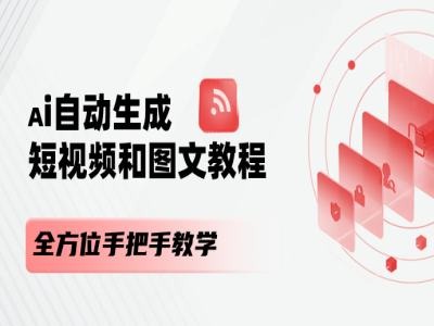 AI自动生成短视频和图文课程，全方位手把手教学-pcp资源社