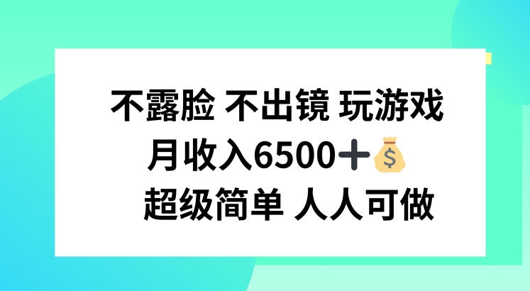 不露脸 不出境 玩游戏，月入6500 超级简单 人人可做【揭秘】-pcp资源社