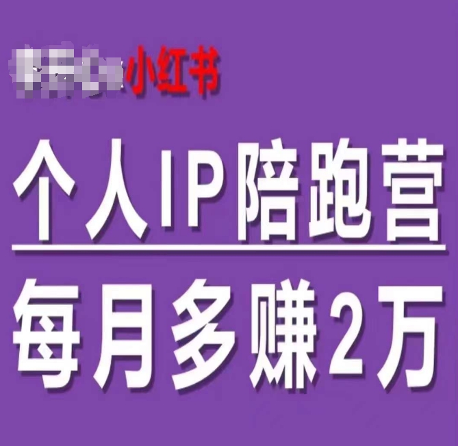 小红书个人IP陪跑营，60天拥有自动转化成交的双渠道个人IP，每月多赚2w-pcp资源社