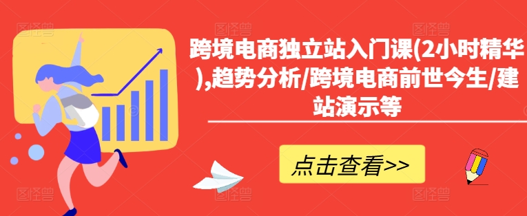 跨境电商独立站入门课(2小时精华),趋势分析/跨境电商前世今生/建站演示等-pcp资源社