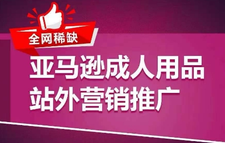 全网稀缺！亚马逊成人用品站外营销推广，​教你引爆站外流量，开启爆单模式-pcp资源社