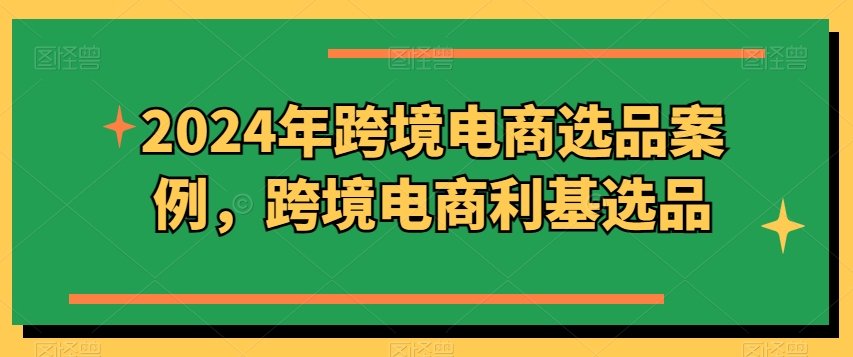 2024年跨境电商选品案例，跨境电商利基选品（更新）-pcp资源社