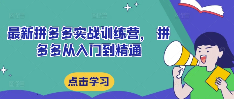 最新拼多多实战训练营， 拼多多从入门到精通-pcp资源社