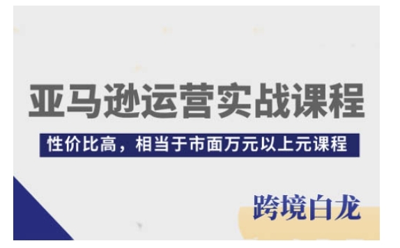 亚马逊运营实战课程，亚马逊从入门到精通，性价比高，相当于市面万元以上元课程-pcp资源社