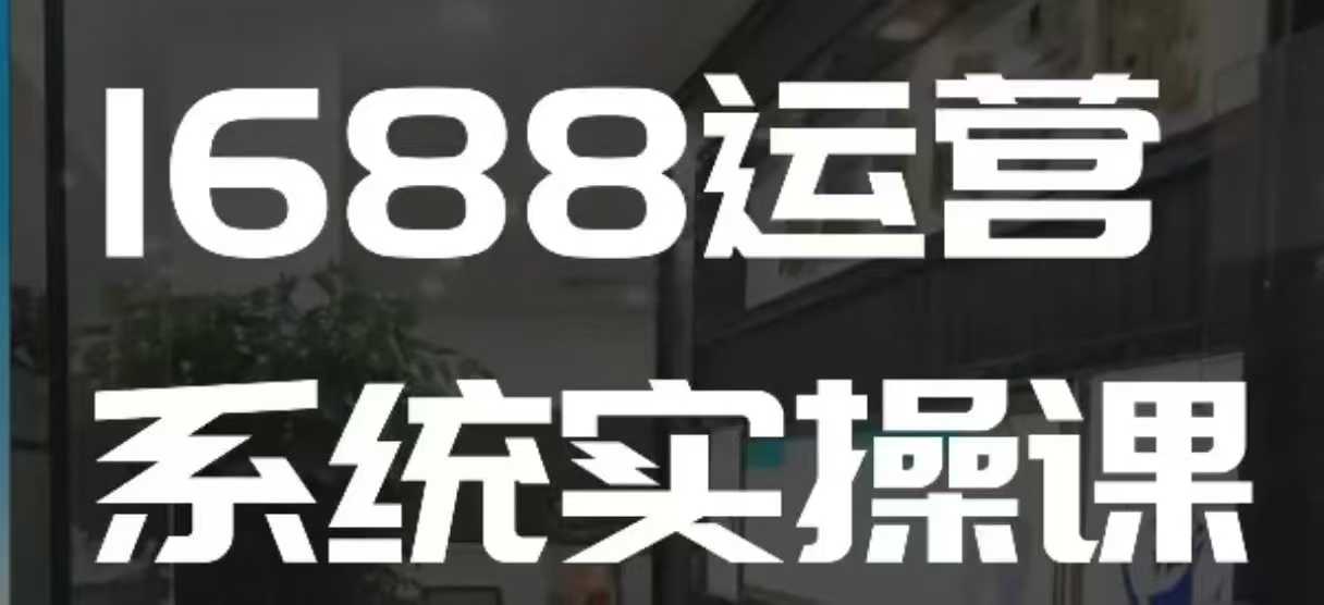 1688高阶运营系统实操课，快速掌握1688店铺运营的核心玩法-pcp资源社