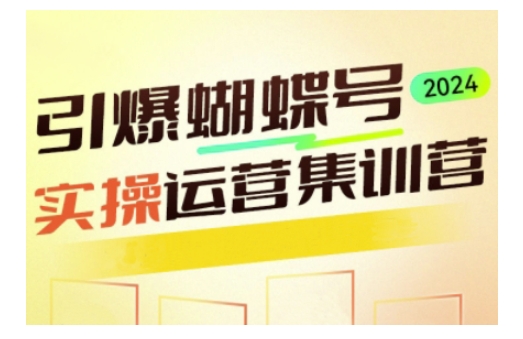 引爆蝴蝶号实操运营，助力你深度掌握蝴蝶号运营，实现高效实操，开启流量变现之路-pcp资源社